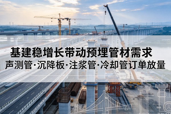 和硕基建稳增长带动预埋监测管材需求,声测管、沉降板、注浆管订单持续放量